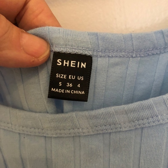 Shein blue knit teeshirt dress size small, new or like new - Picture 2 of 3